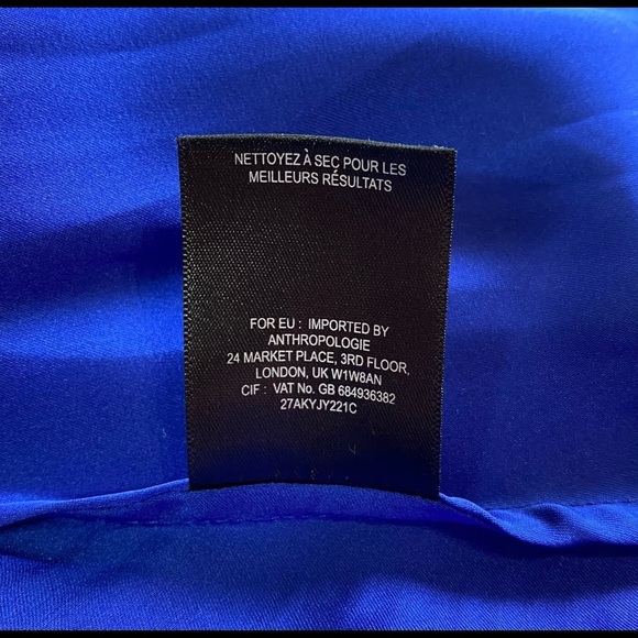 Moulinette Soeurs Blue Black Lace Overlay Dress 1/2 Zip in Back Women’s Dress 4 - Picture 11 of 13